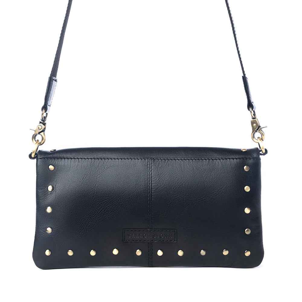 Yellowstone Palisade Clutch Bag with Rivets in Ash