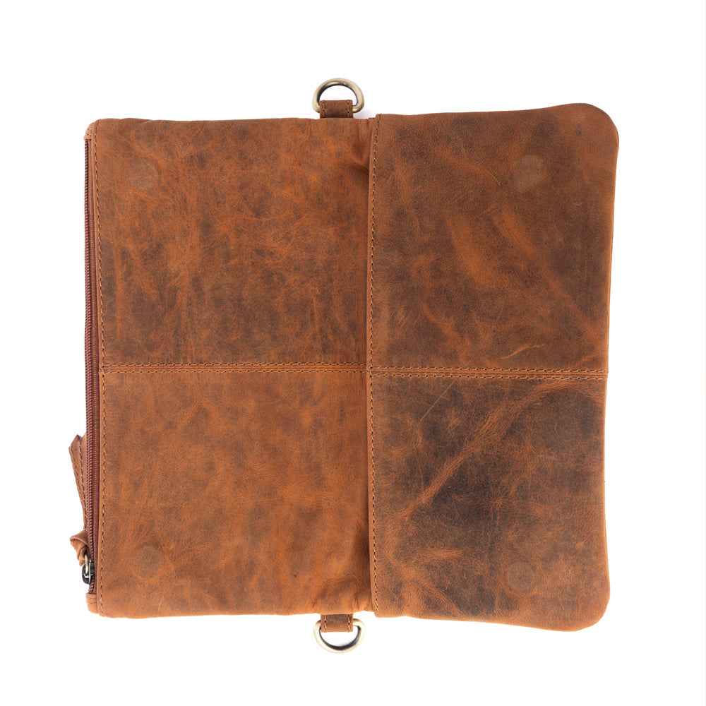 Yellowstone Palisade Clutch Bag with Rivets in Amber