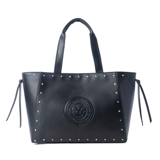 Yellowstone Legacy Studded Leather Tote in Ash