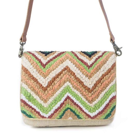 Myra Chevron Valley Crossbody Bag in Spring Glow