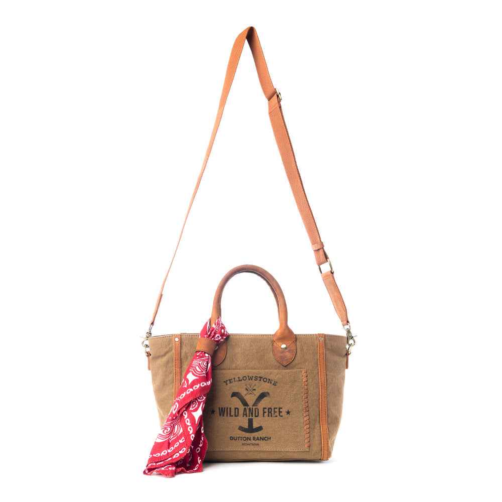 Yellowstone Montana Amber CrossBody Bag with Scarf