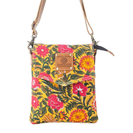 Myra Rosé Carnival Crossbody Bag in Peony Gold