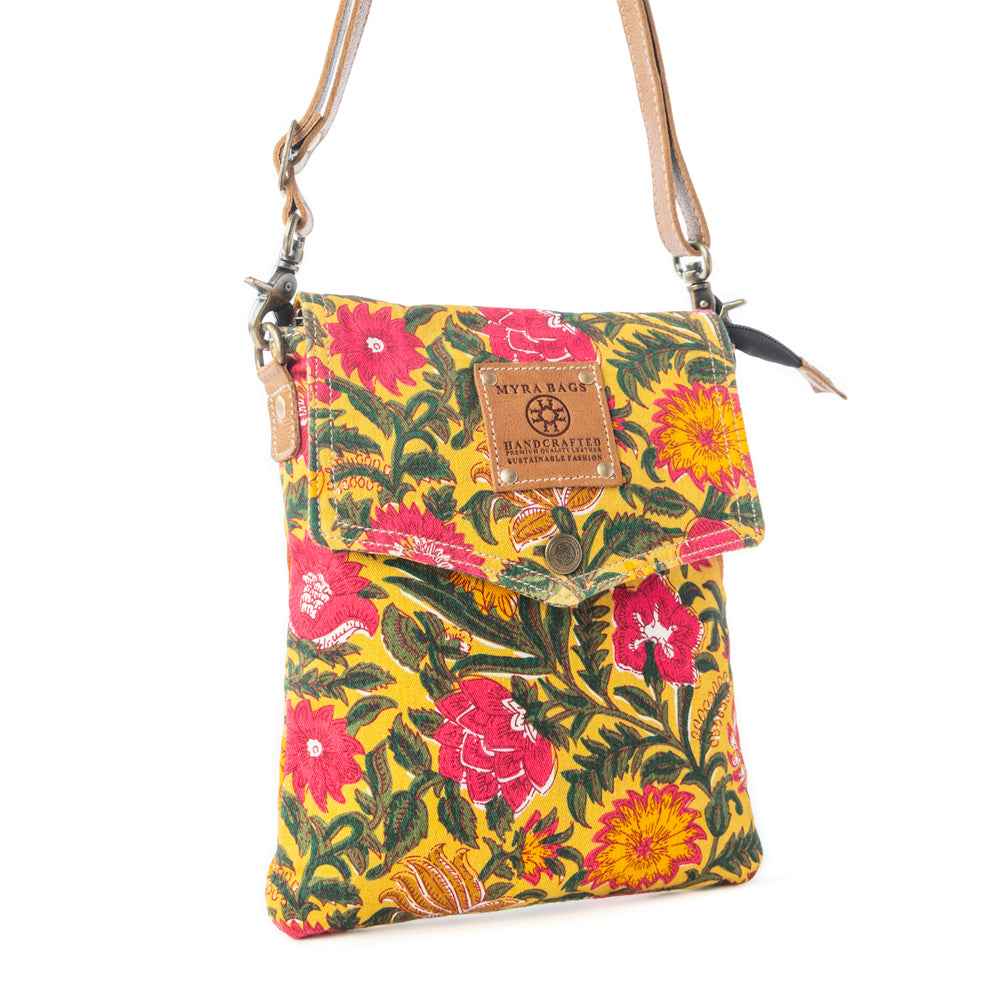 Myra Rosé Carnival Crossbody Bag in Peony Gold
