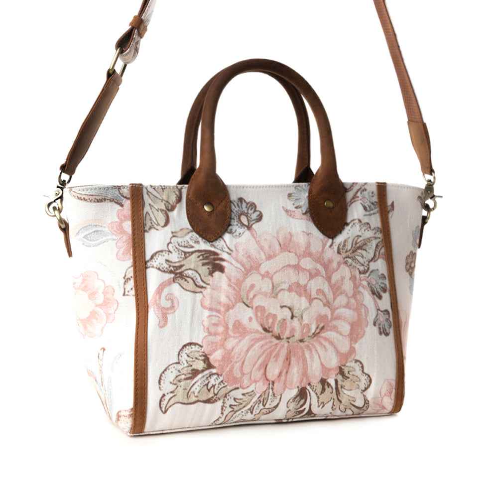 Myra Rosy Trails Crossbody Bag in Faded Plum