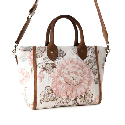 Myra Rosy Trails Crossbody Bag in Faded Plum