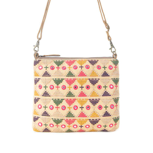 Myra Western Fiesta Crossbody Bag in Boho Saffron