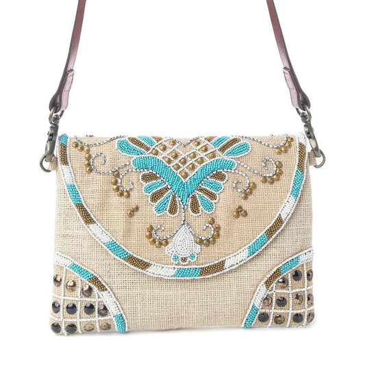 Myra Desert Phoenix Crossbody Bag in Aqua Jewel