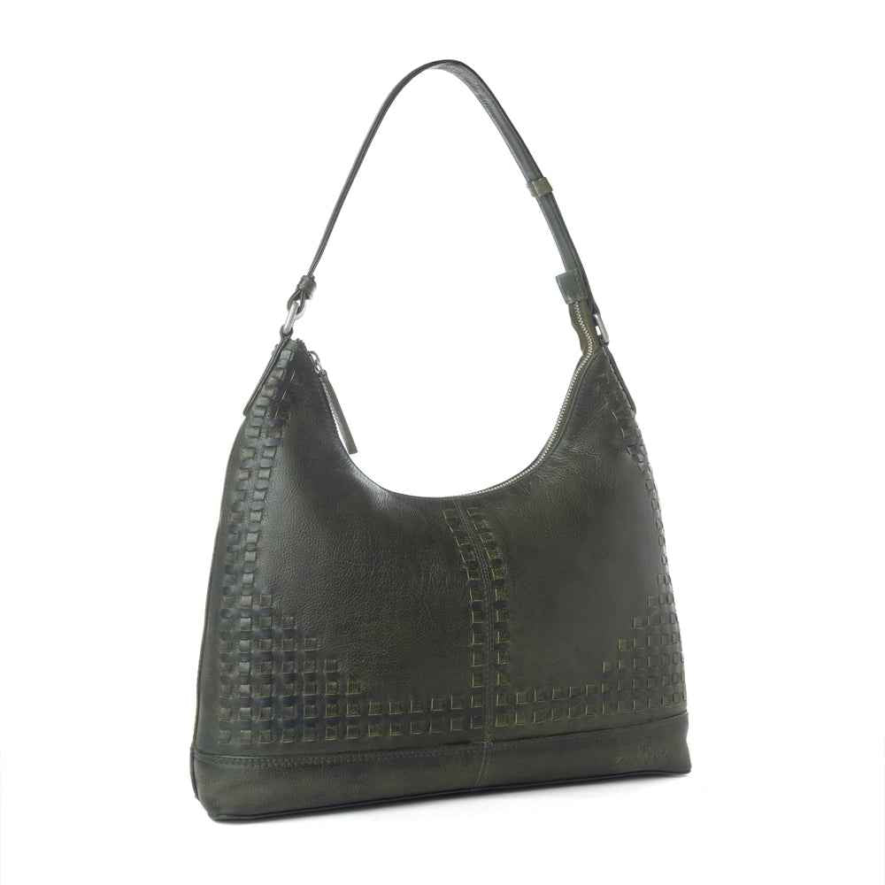 Myra Zidana Marlowe Dusk Veg Tanned Leather Bag in Twilight Smoke