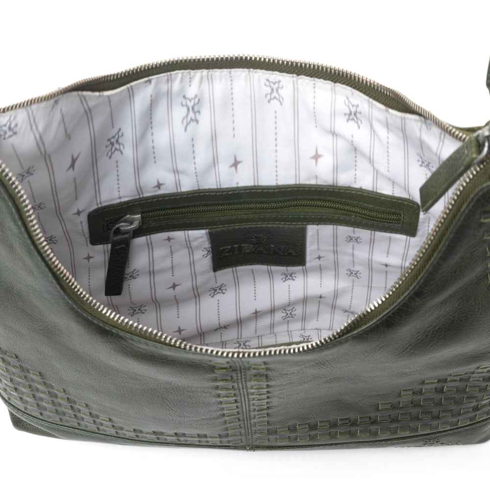 Myra Zidana Marlowe Dusk Veg Tanned Leather Bag in Twilight Smoke