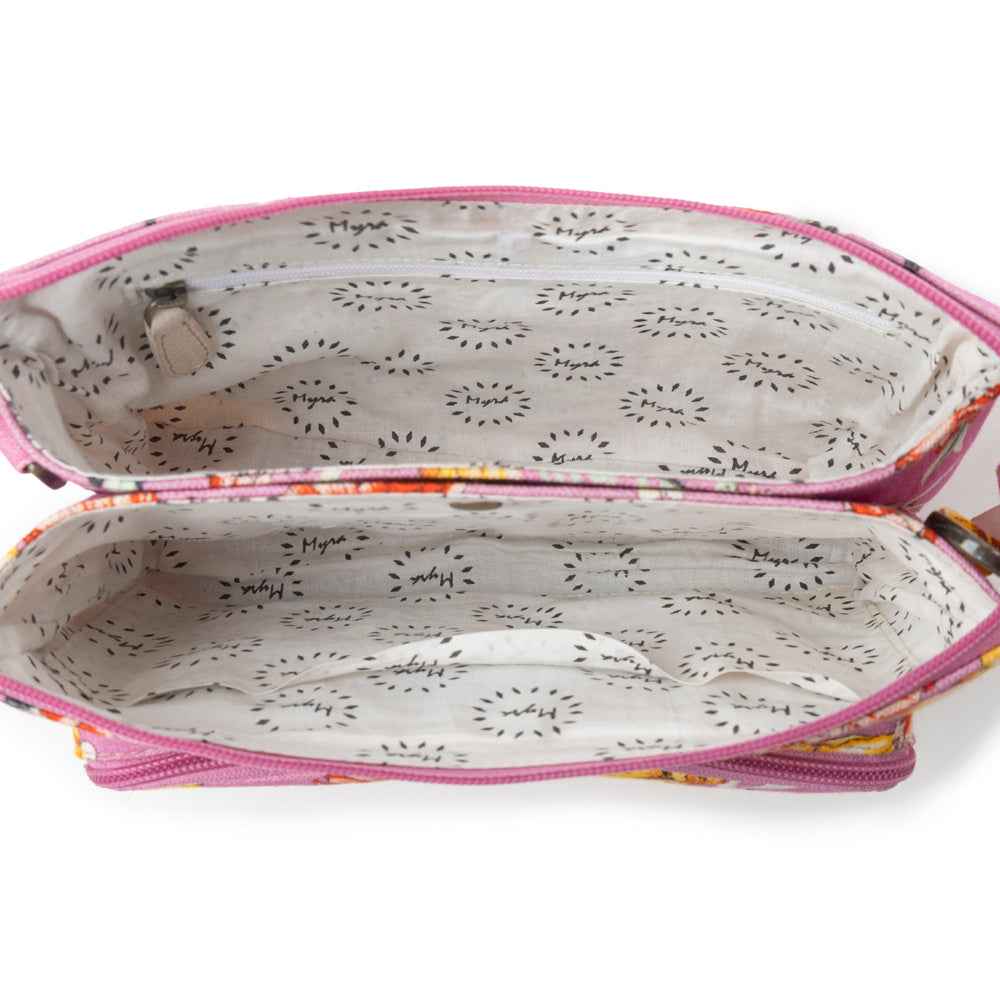 Myra Florabelle Crossbody Bag in Peach Summer