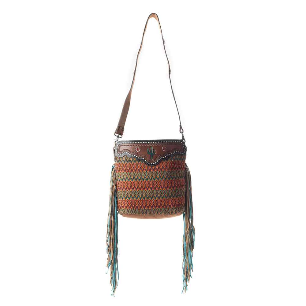 Accenting Hues Hand-Tooled Bag