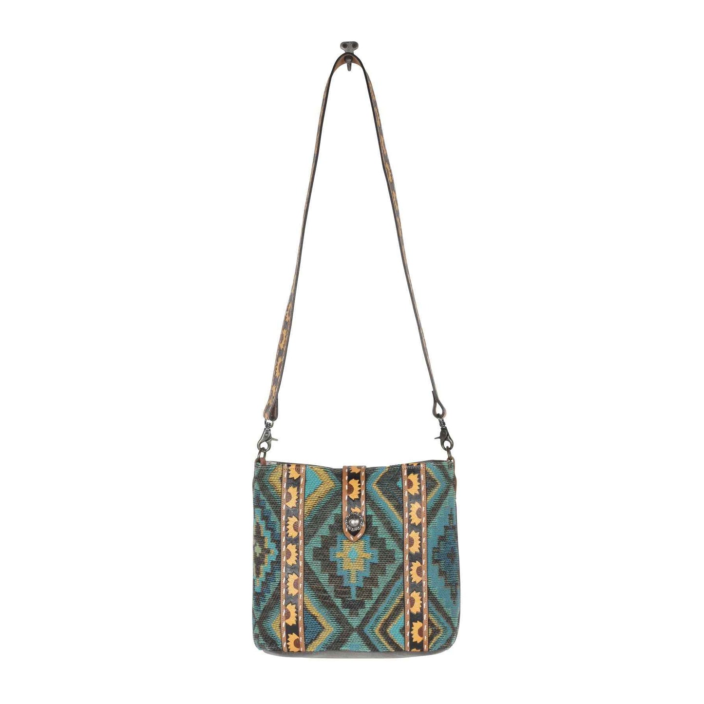 Forest Mist Hand-Tooled Bag