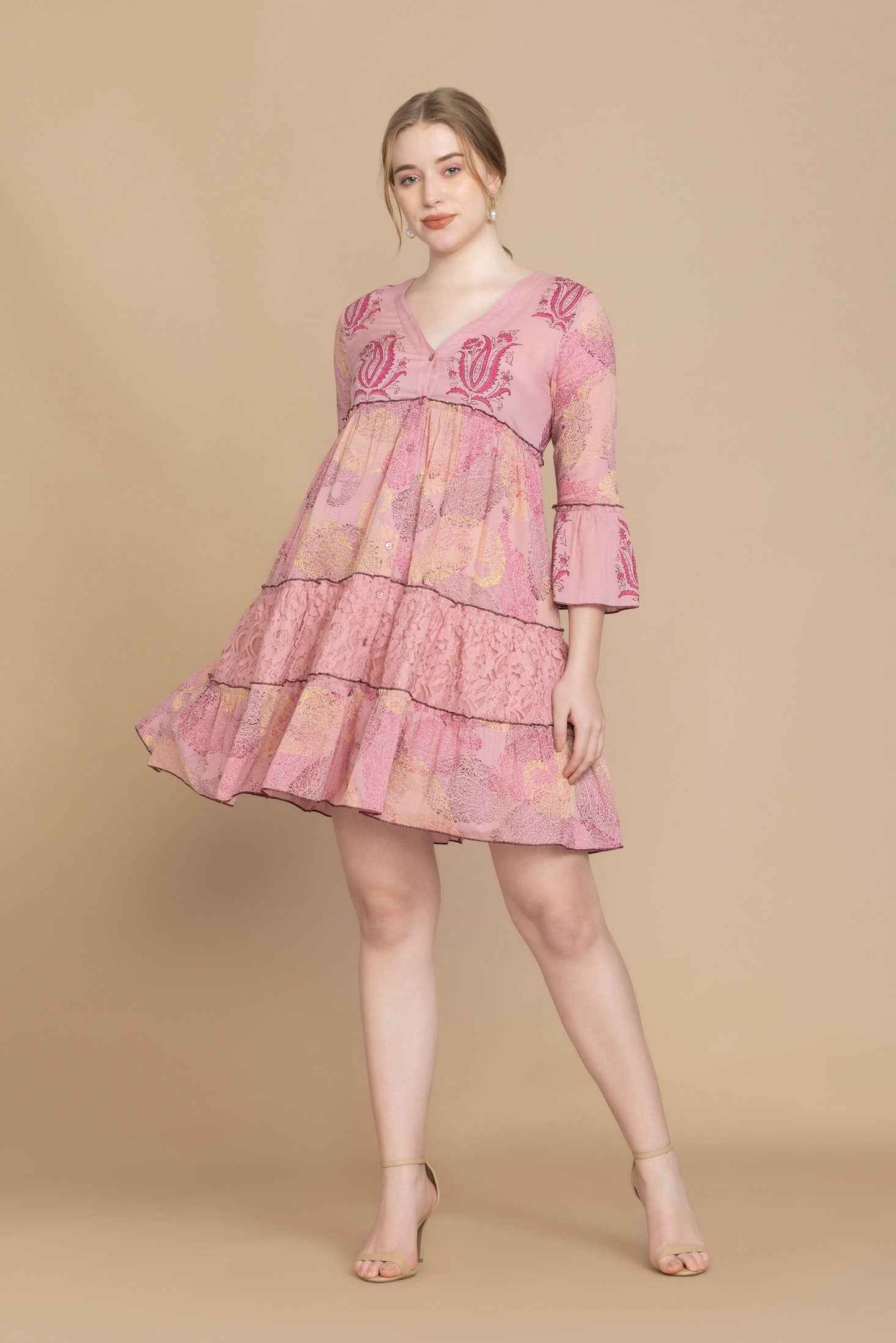 Pond Blossom Babydoll Dress
