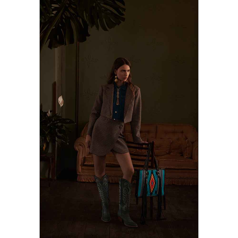 Nalejandra Boots in Deep Turquoise