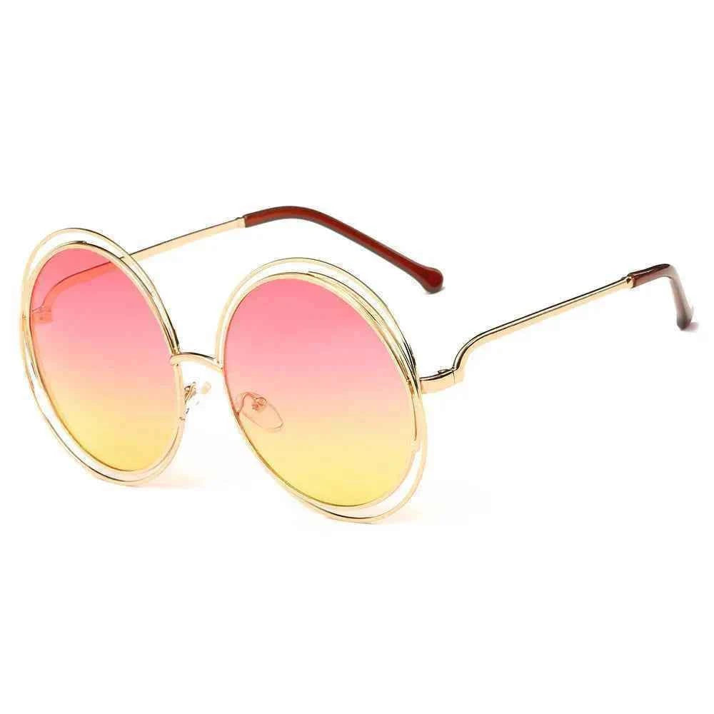 Radiant Gold Round Sunglasses