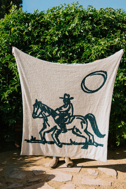 Drifter Plush Throw - Malibu Blue