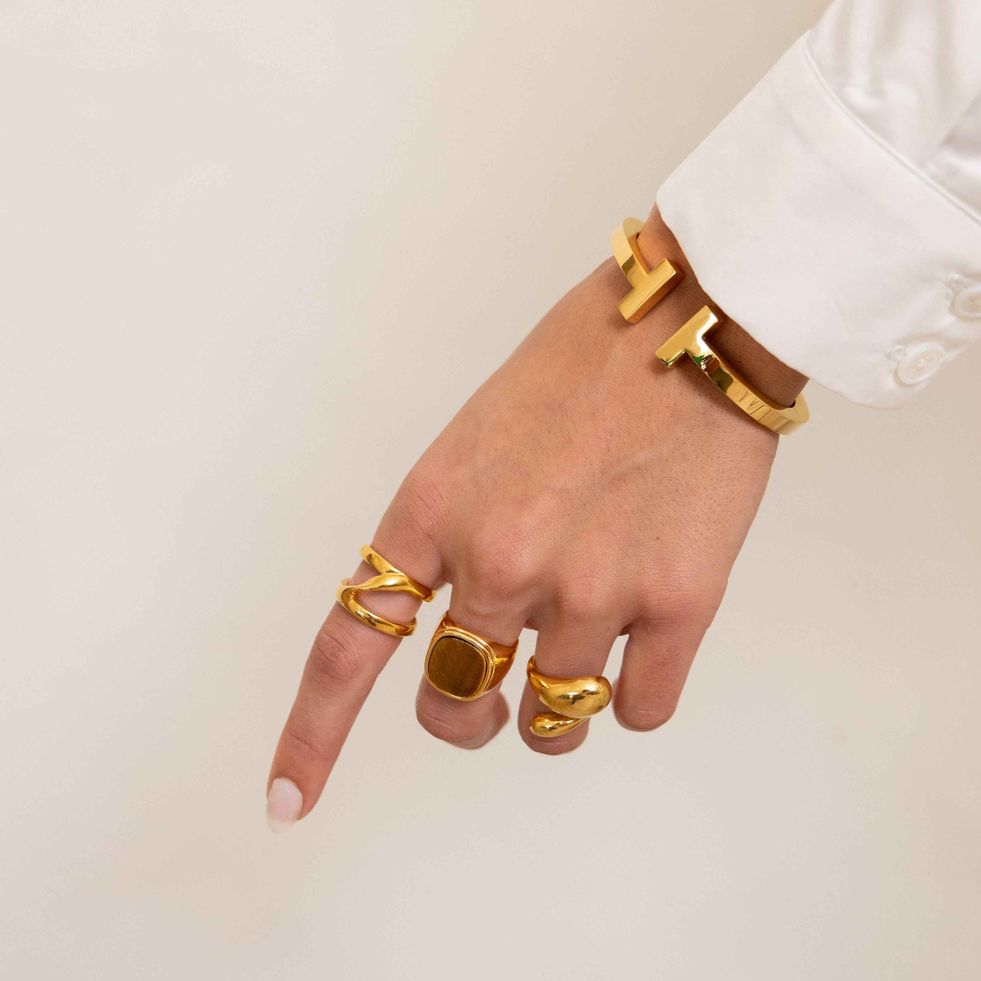 Tiger Eye Statement Ring