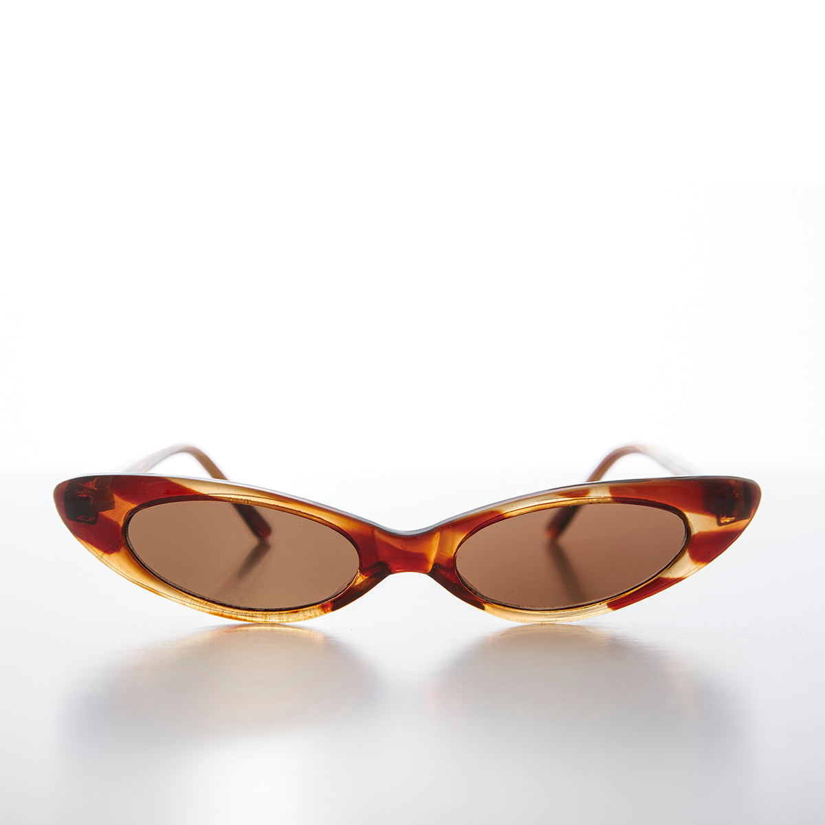 Skinny Punk Rock Cat Eye Sunglass - Slim