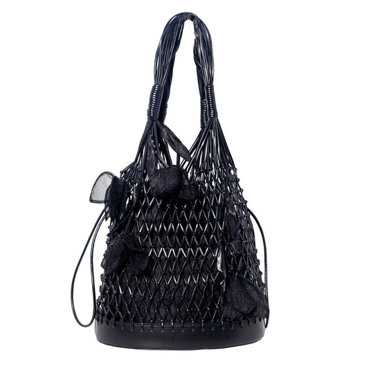 Secret Garden Macramé Tote Bag with Removable Pouch