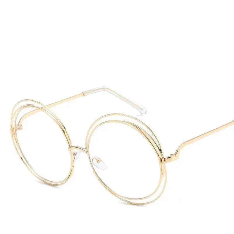 Radiant Gold Round Sunglasses