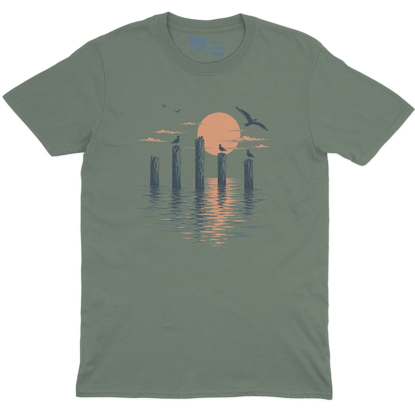 Serene Beach Pier Short Sleeve Tee