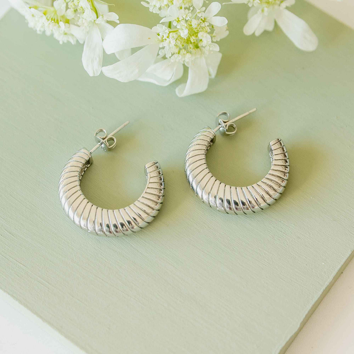 Silver Remi Hoop Earrings