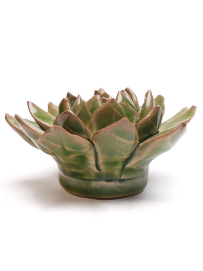 Ceramic Small Green Succulent - Echeveria
