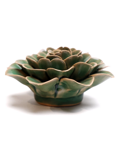 Ceramic Small Green Tea Rose