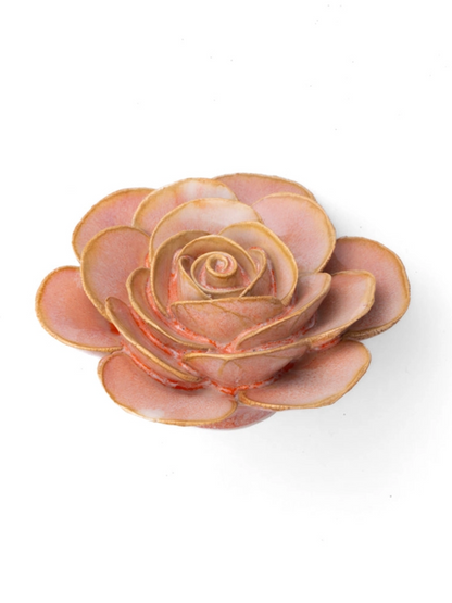 Ceramic Small Pink Ranunculus Flower