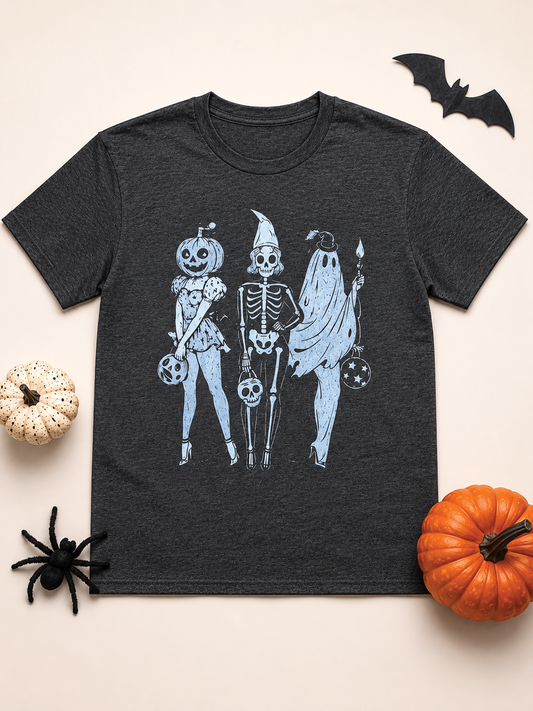 Spooky Party Girls Halloween Burnout T-Shirt