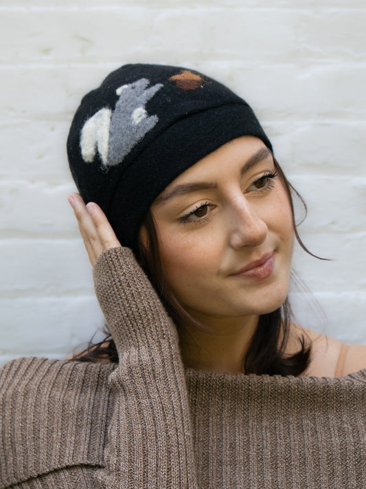 Squirrel Cashmere Hat - Adult