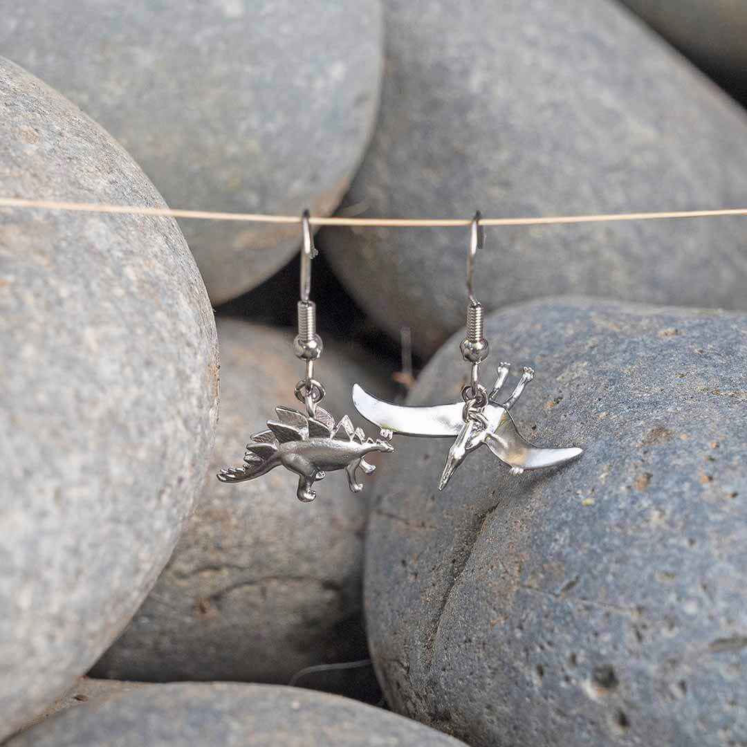 Pteradactyl & Stegosaurus Earrings