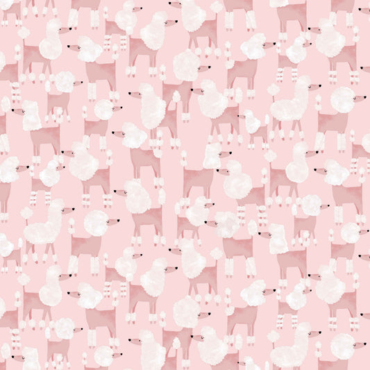 Pink Poodles Fit & Flare Dress