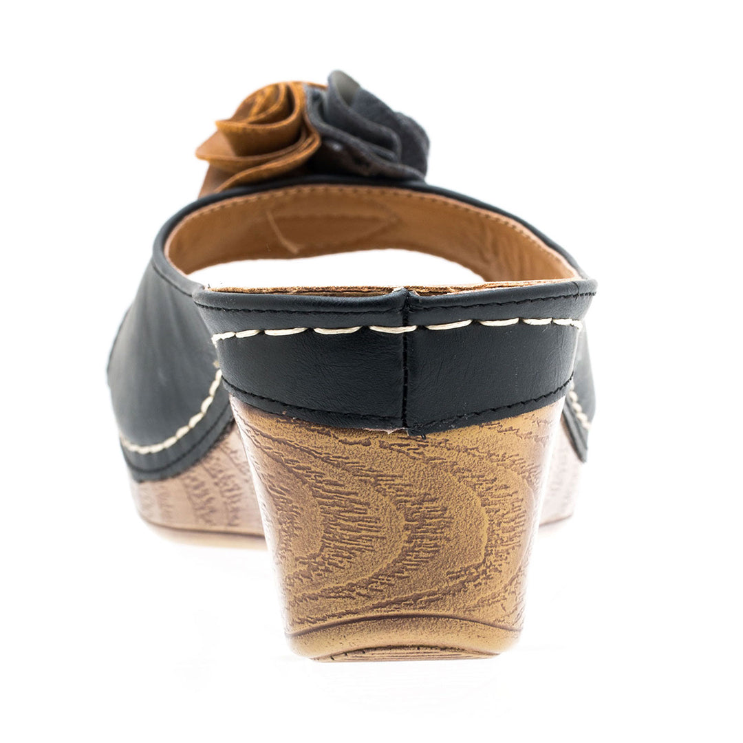 Women's Sydney Black Wedge Sandals