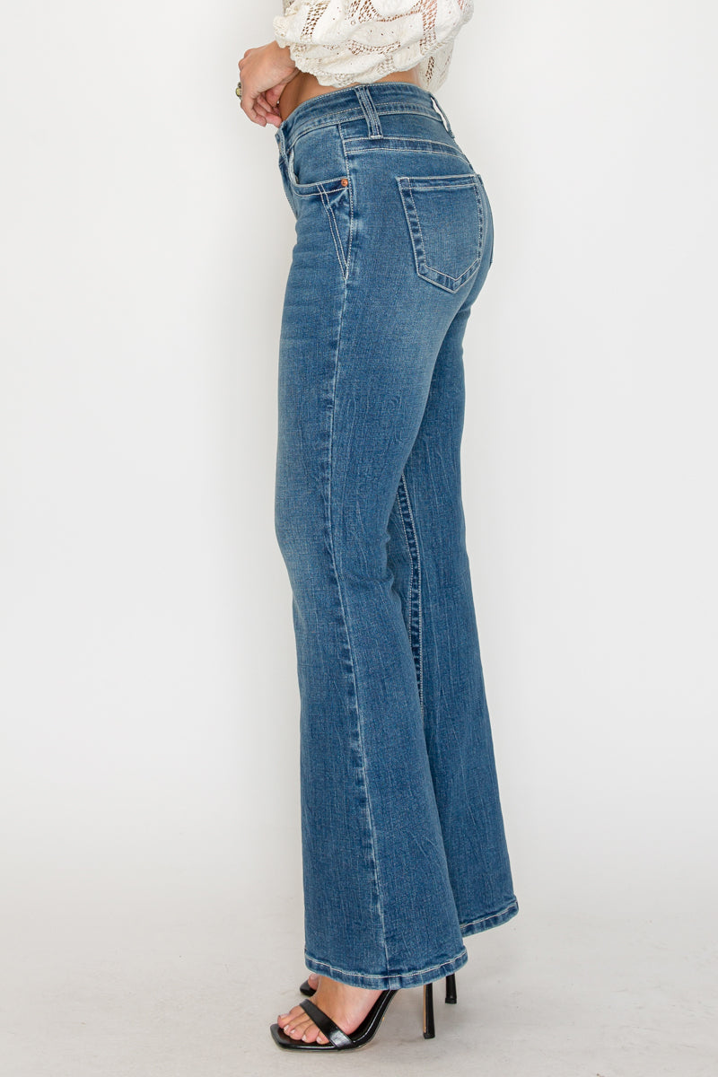 Stevie TUMMY CONTROL HIGH RISE SLIM FLARE JEANS  *Signature*