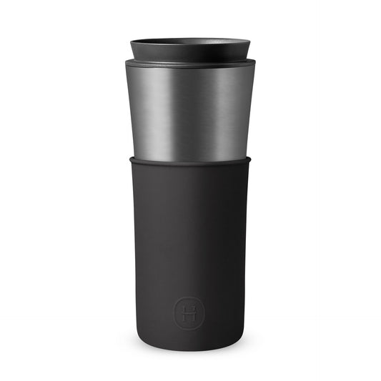 Titanium Grey Travel Mug - Ink Black 15 Oz