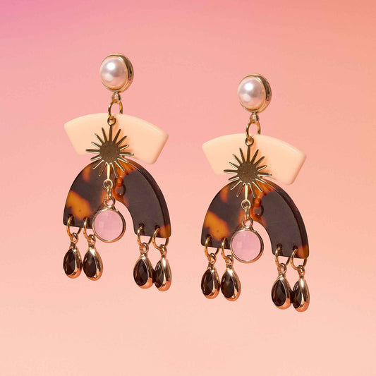 Freya Resin Earrings Neutral