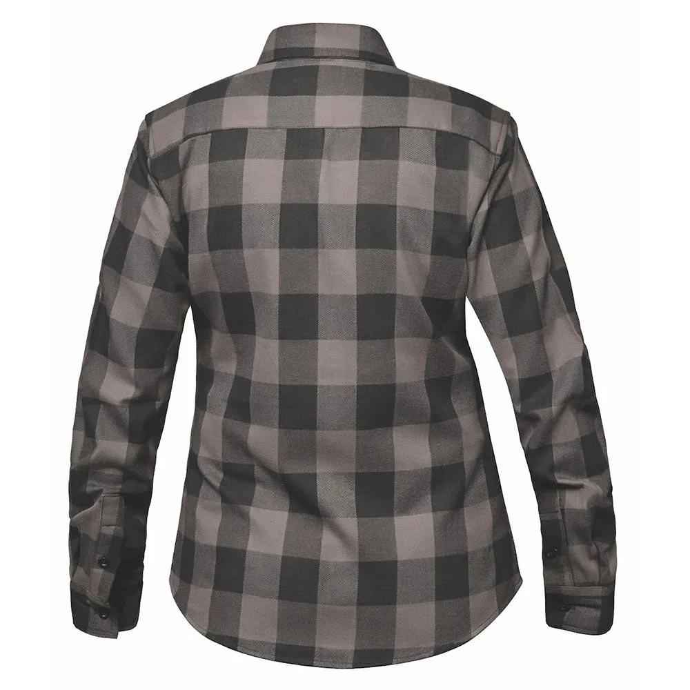Ladies Black and Gray Flannel Shirt