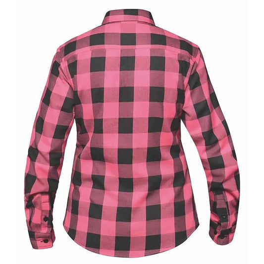 Ladies Black and Pink Flannel Shirt