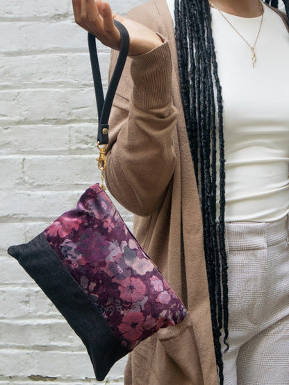 The Verbena Velvet Wristlet