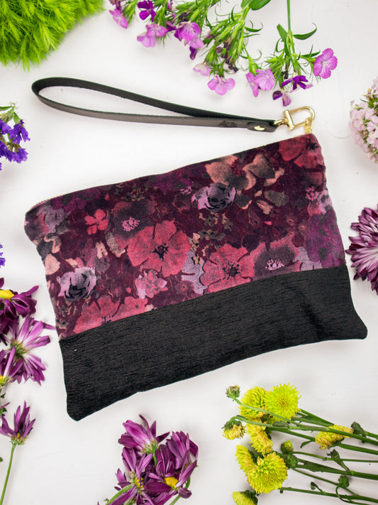 The Verbena Velvet Wristlet