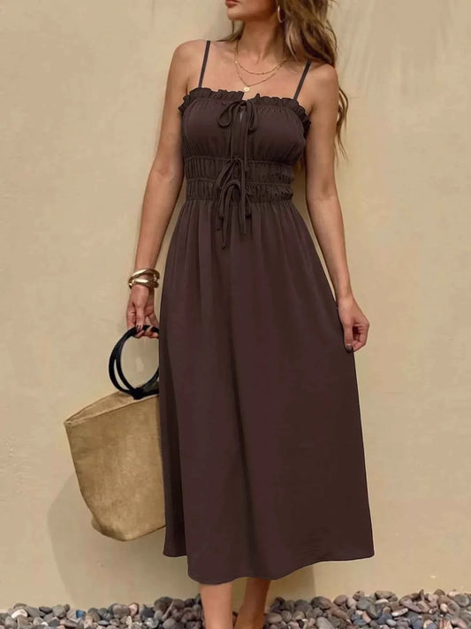 Tie-Front A-Line Dress