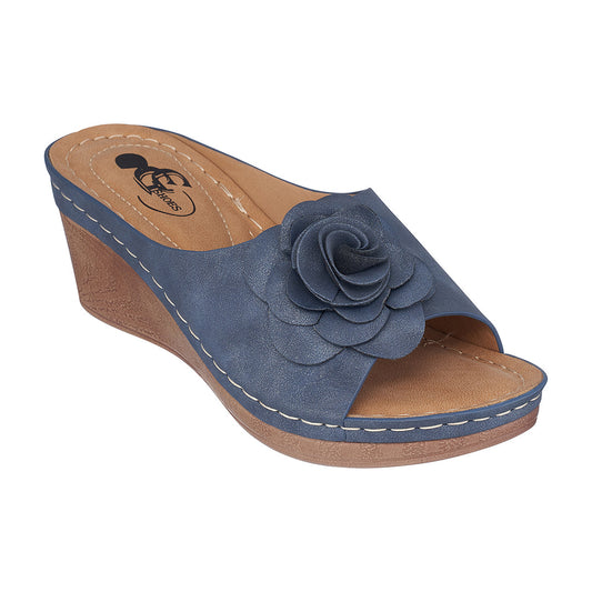 Women's Tokyo Navy Wedge Sandals
