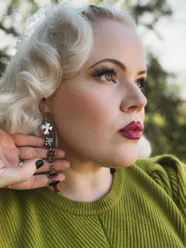 Trick or Treat Halloween Earrings by Lipstick & Chrome