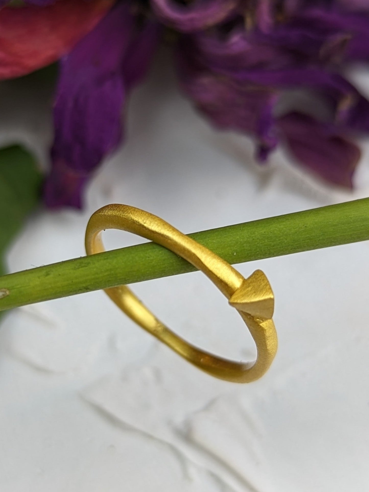 Triangle Stud Stacking Ring