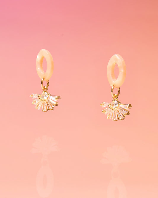 Tiny and Dainty Post Earrings Blush