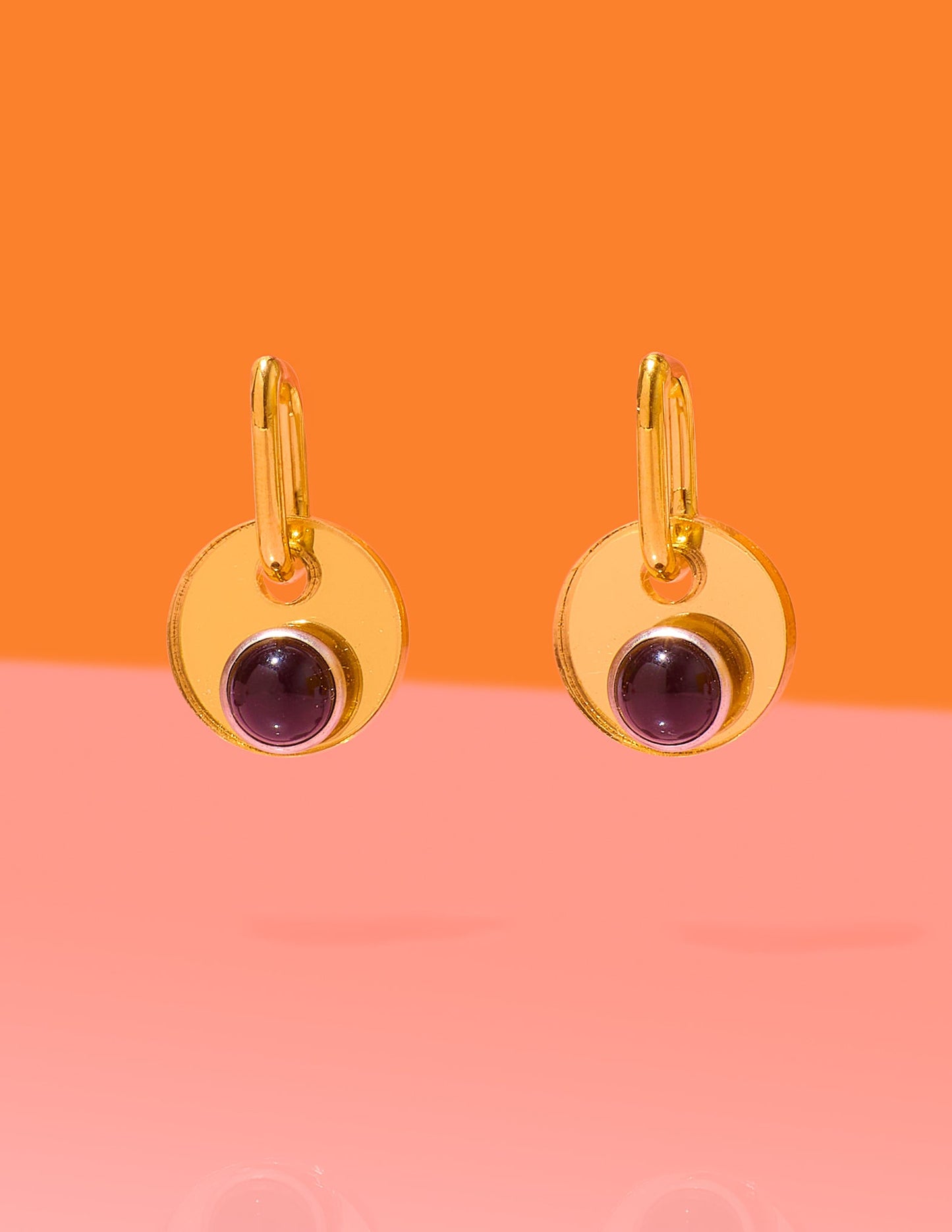 Deco Glam Medallion Oval Hoops