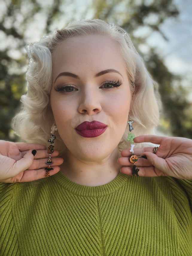 Trick or Treat Halloween Earrings by Lipstick & Chrome