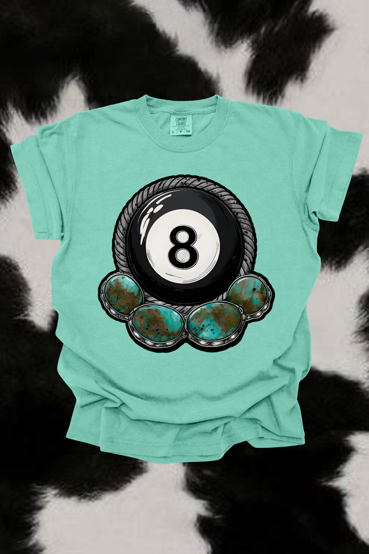 Turquoise 8Ball Graphic Tee
