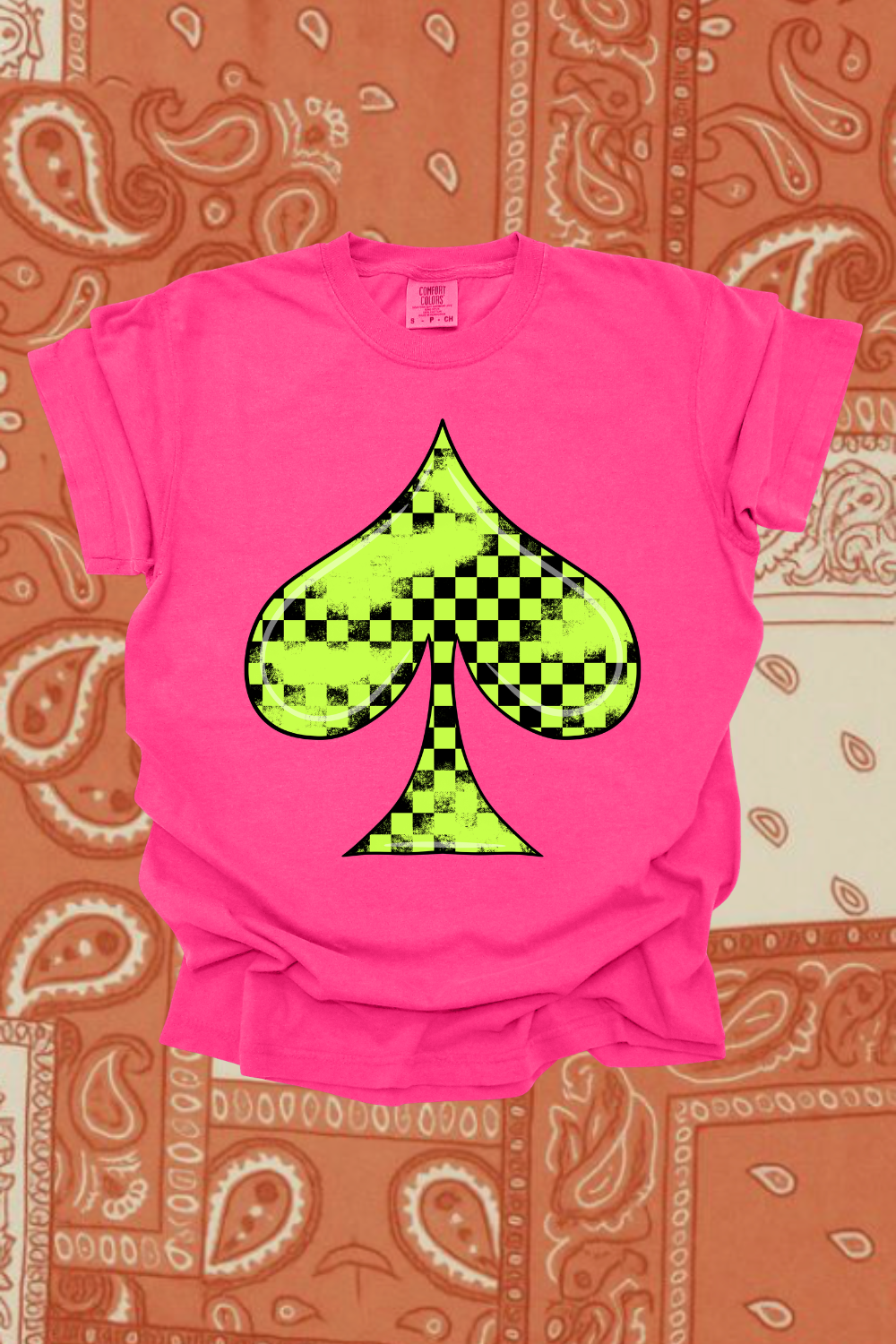 Neon Green Spade Graphic Tee